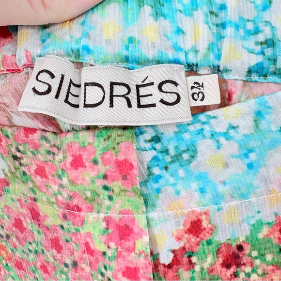 Siedres Revolve Micla Multicolored Patchwork Pattern Button Down Top 34 XS - Picture 4 of 10